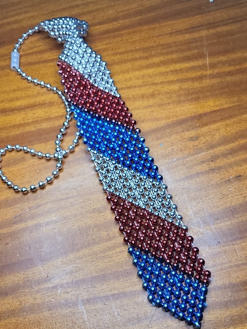 Beaded Tie Statement Necklace